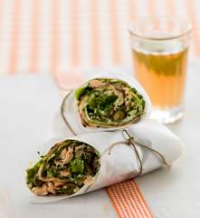 Wraps de crepes com salmão