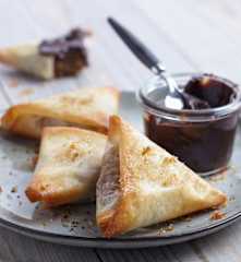 Samoussas poire-chocolat
