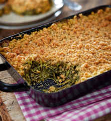 Spinatcrumble mit Käsestreuseln
