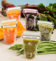 Dondurulmuş, Buharda Pişmiş Sebze Püreleri (Yeşil Fasulye, Bal Kabağı, Pancar)