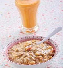 Avena y frutas