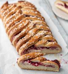 Blueberry and Raspberry Plaited Loaf