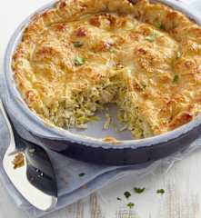 Poulet au poireau en croûte