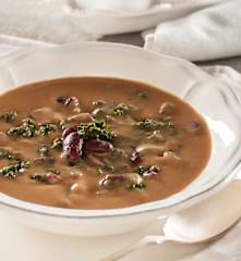 Crema de judías pintas y espinacas