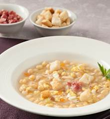 Sopa de picadillo con garbanzos