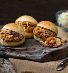 Slow-Cooked Pulled Pork with Steamed Buns