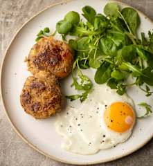 Leftover Roast Patties with Egg