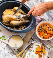 Poulet au vin jaune à la vapeur