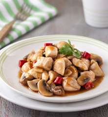 洋菇炒雞丁