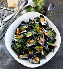 Moules sauce Alfredo