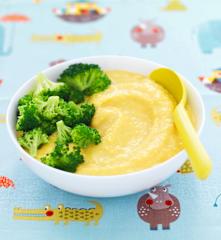 Purée de maïs et bouquets de brocoli - à partir de 12 mois