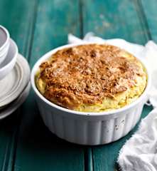 Soufflé de cenoura e salsa