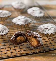 Empadas de chocolate, maçã e clementina