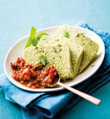 Terrine courgette-basilic et concassée de tomates