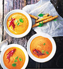 Soupe de melon au magret de canard