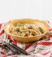 Vitela guisada com massa