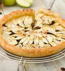 Tarta de manzana en hojaldre (Sin azúcar)