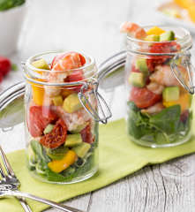 Insalata di scampi esotica in vasetto