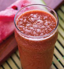 Suco de melancia e maracujá
