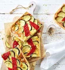 Paprika-Zucchini-Quiche