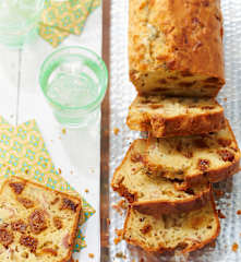 Cake aux figues, roquefort et jambon