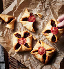 Paniers feuilletés olive-parmesan