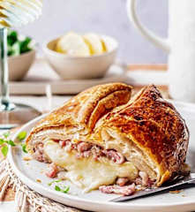 Feuilleté de camembert et guanciale
