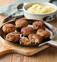 Kalbfleischpflanzerl mit Vorarlberger Bergkäse