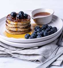 Protein packed fluffy banana pancakes