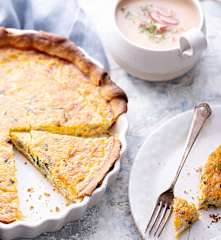 Menù: Crema di ravanelli e quiche di foglie di ravanello (Bimby Friend)