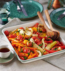 Zitronen-Wermuth-Vinaigrette mit Ofengemüse