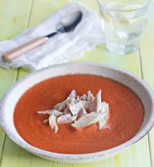 Salmorejo de atún ligero