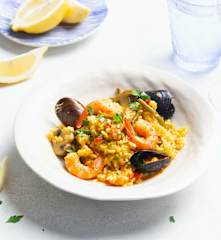 Arroz con mejillones y langostinos
