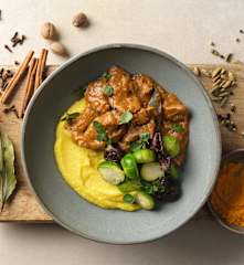 Lammragout mit Sellerie-Püree