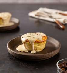 Sformatino di patate e fonduta al caffè