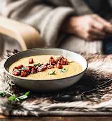 Soupe de maïs au chorizo