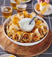 Pulled-Turkey Quesadilla-Ring