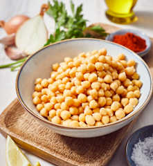 Kichererbsen für Falafel, gekocht