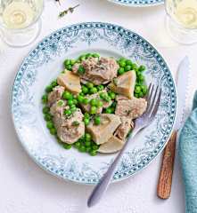 Sauté de veau aux artichauts et petits pois