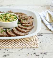 Lomo con mayonesa de chimichurri