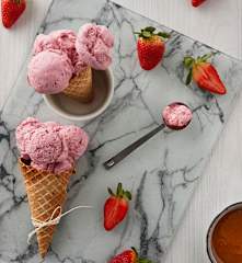 Gelato fragole e miele