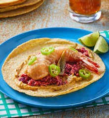 Tacos de camarón de la Viga