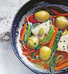 Nage de poissons à la coriandre