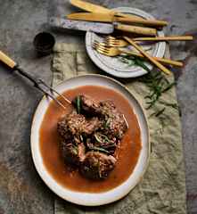 Bochechas de porco lento