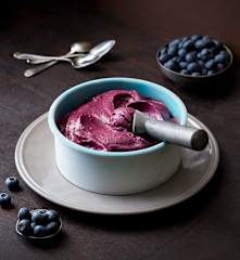 Quick blueberry ice cream