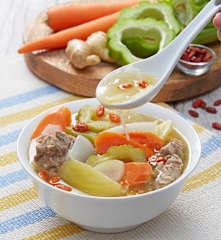 Bitter Gourd Salted Vege Soup