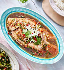 Ginger Coriander Steamed Fish