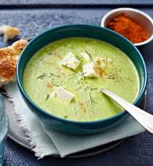 Zupa krem z pora z serem owczym