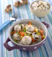 奶醬蘑菇豬肉丸