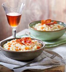 Risotto carote e bacon